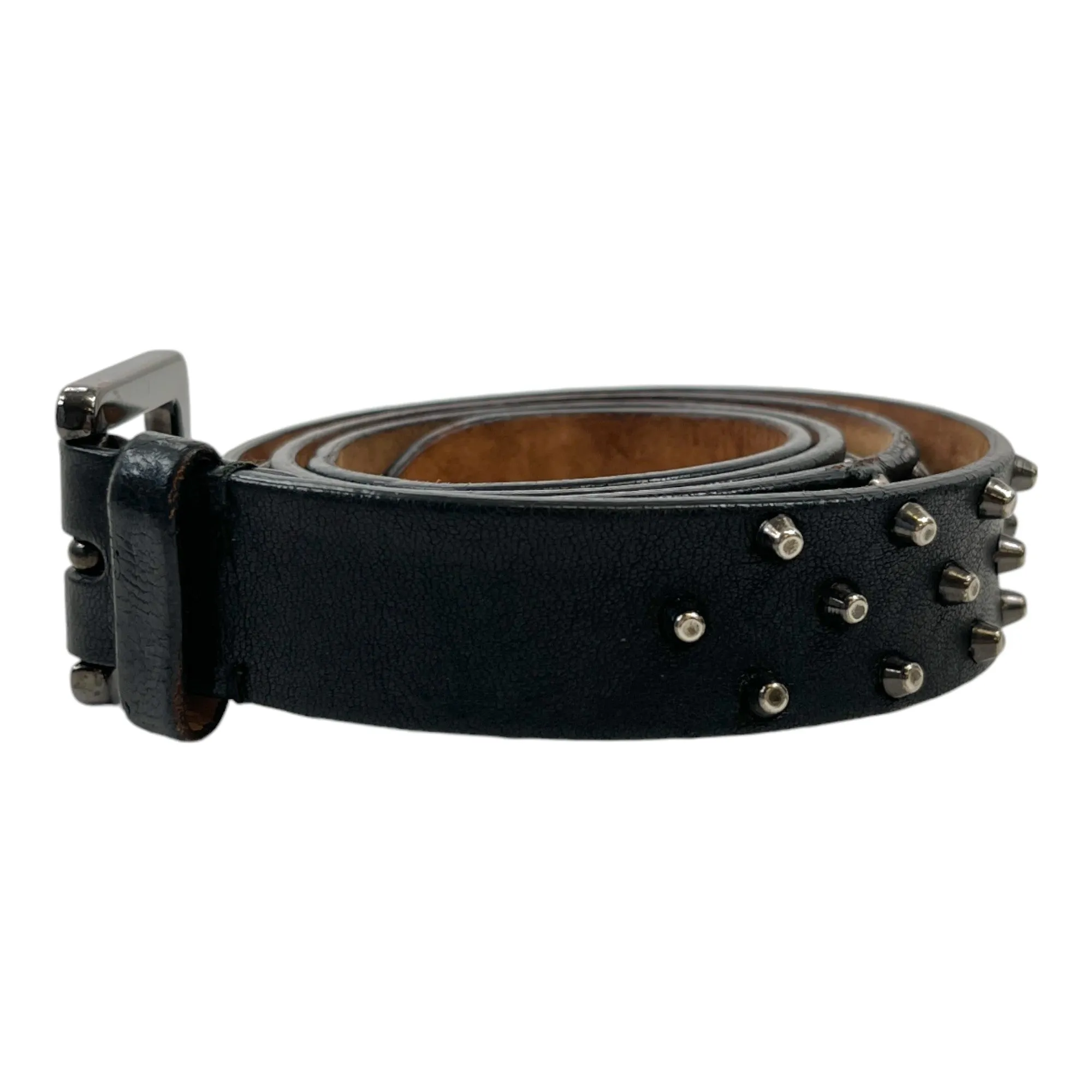 Women's Studded Spiked Belt Black Size 80CM / UK 8