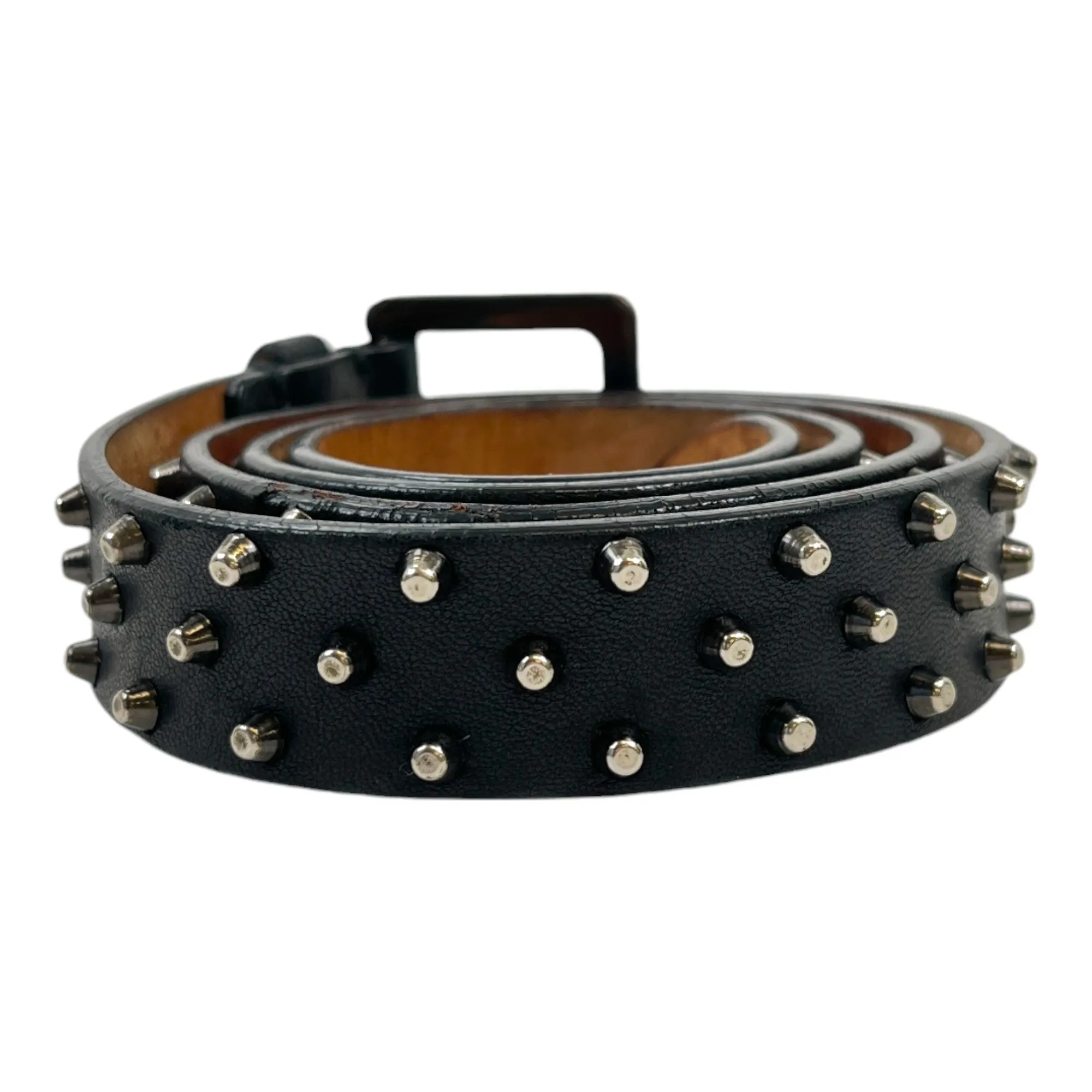 Women's Studded Spiked Belt Black Size 80CM / UK 8