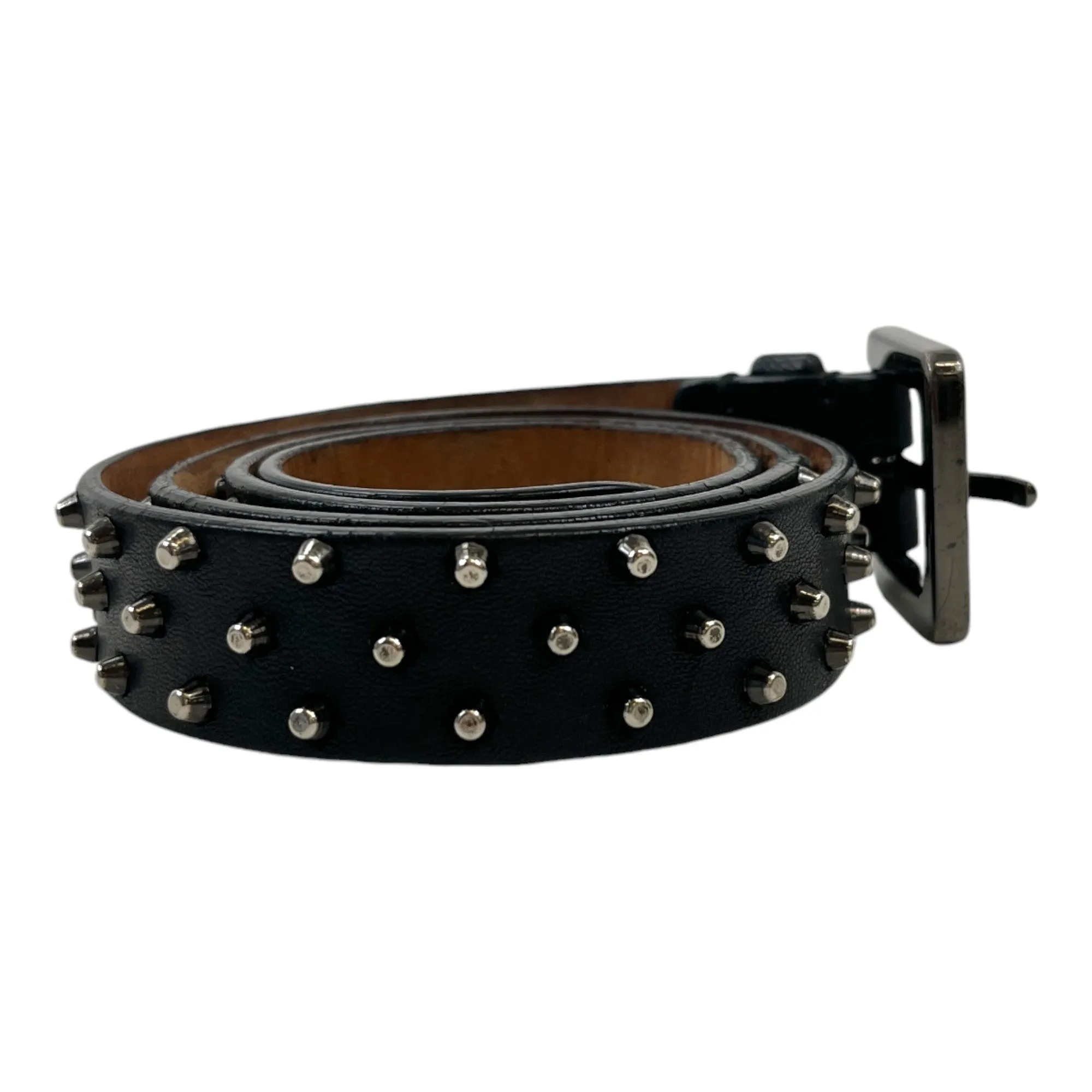 Women's Studded Spiked Belt Black Size 80CM / UK 8